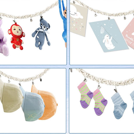 Hanging plush toy storage chains with 20 clips
