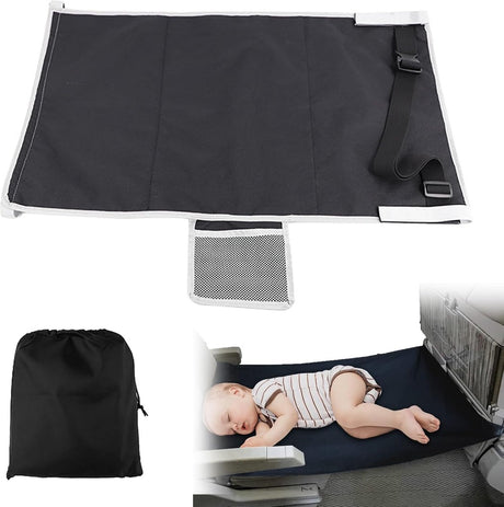 Toddler Travel Airplane Bed and Footrest, Black