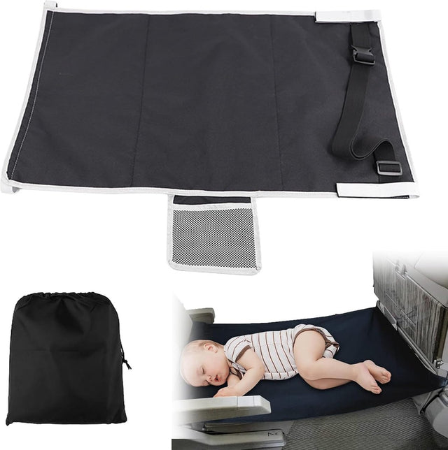Toddler Travel Airplane Bed and Footrest, Black