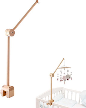 Natural beech wood baby mobile holder