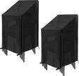 Stacking Chair Cover 210D, Black 64 x 64 x 120cm 2pcs