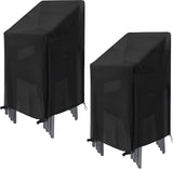 Stacking Chair Cover 210D, Black 64 x 64 x 120cm 2pcs