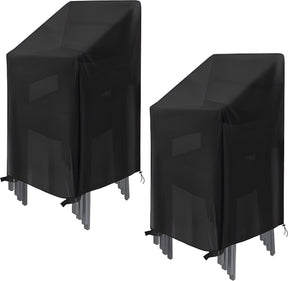Stacking Chair Cover 210D, Black 64 x 64 x 120cm 2pcs