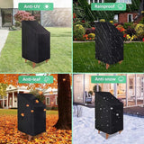 Stacking Chair Cover 210D, Black 64 x 64 x 120cm 2pcs