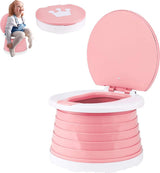 Pink foldable travel potty for toddlers