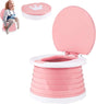 Pink foldable travel potty for toddlers