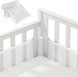 Baby crib bumper set in white breathable mesh