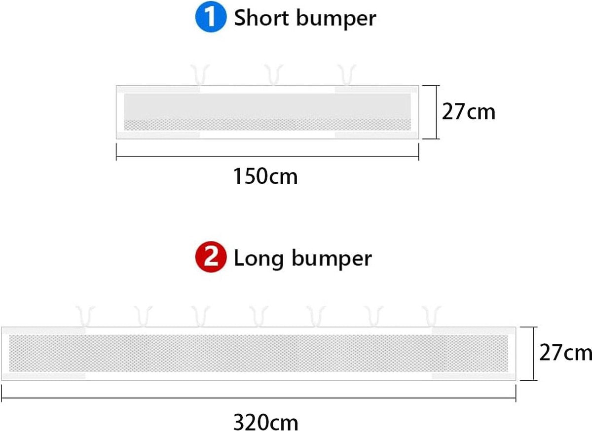 Baby crib bumper set in white breathable mesh