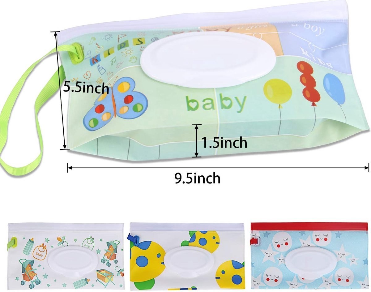 Refillable baby wipes holder case