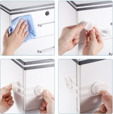 Goudhurst Child Cabinet Locks, 8pcs, Clear Self Adhesive