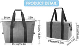 Kianinny Foldable Insulated Cooler Bag, 20L, Grey