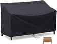 2 Seater Garden Bench Cover Oxford 210D Black 163 x 66 x 89cm