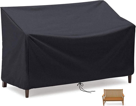 2 Seater Garden Bench Cover Oxford 210D Black 163 x 66 x 89cm