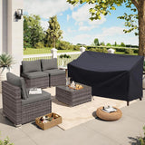 2 Seater Garden Bench Cover Oxford 210D Black 163 x 66 x 89cm