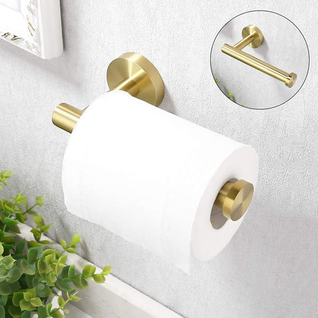 Reinforced base and wall plate of the gold stainless steel roll holder