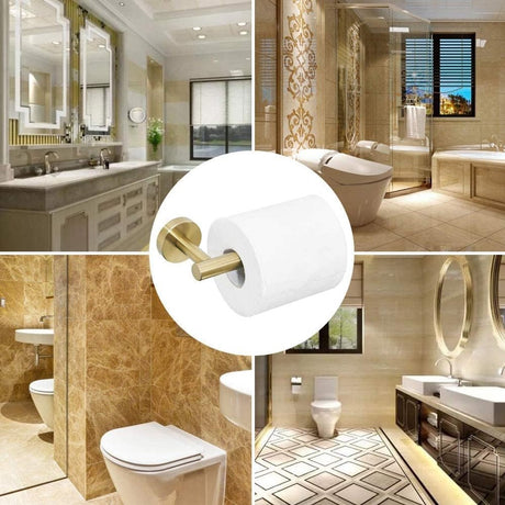 Dimension view of the gold toilet roll holder measuring 163 by 80 by 47 mm