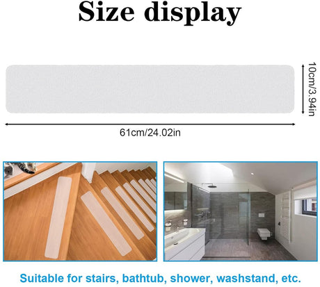 Transparent anti slip stair strips