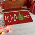 Christmas tree design door mat, 50 x 80 cm, at a festive entrance