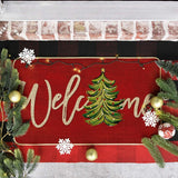 Christmas tree design door mat, 50 x 80 cm, at a festive entrance
