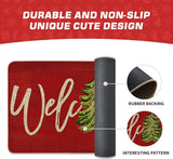 Christmas tree design door mat, 50 x 80 cm, at a festive entrance