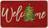 Christmas tree design door mat, 50 x 80 cm, at a festive entrance