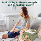 Instow Baby Storage Basket, Portable Felt, Light Green