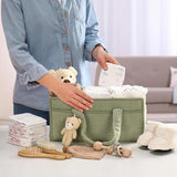 Instow Baby Storage Basket, Portable Felt, Light Green