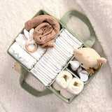 Instow Baby Storage Basket, Portable Felt, Light Green