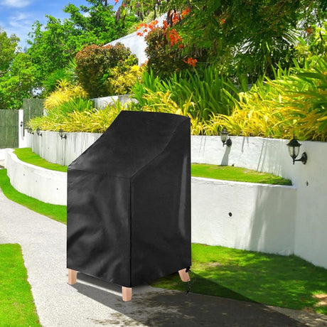 Stackable Chair Cover Oxford 210D, Black 120cm
