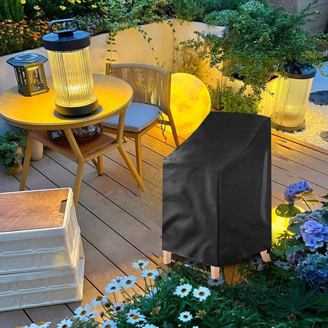 Stackable Chair Cover Oxford 210D, Black 120cm