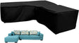 L Shape Corner Sofa Cover Oxford 210D, Black 286 x 222 x 82cm
