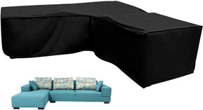 L Shape Corner Sofa Cover Oxford 210D, Black 286 x 222 x 82cm