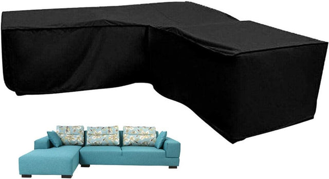 L Shape Corner Sofa Cover Oxford 210D, Black 286 x 222 x 82cm