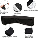 L Shape Corner Sofa Cover Oxford 210D, Black 286 x 222 x 82cm