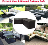 L Shape Corner Sofa Cover Oxford 210D, Black 286 x 222 x 82cm