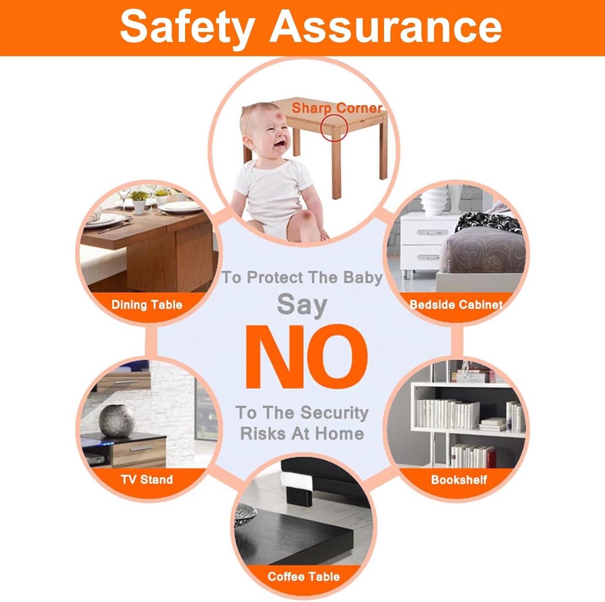 Baby Corner Protectors, Soft Foam Self Adhesive