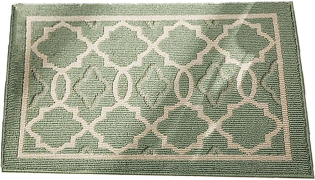Washable Non Slip Door Mat, Green 50x80cm