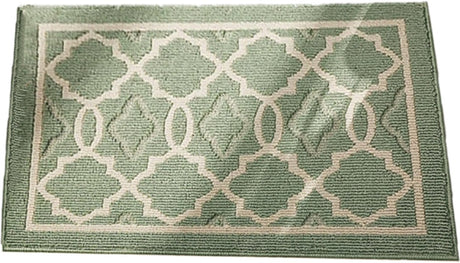 Washable Non Slip Door Mat, Green 50x80cm