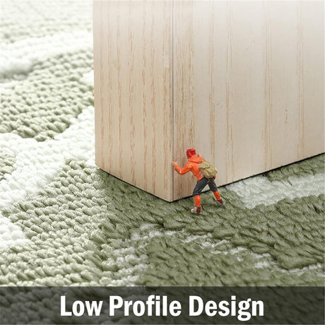 Washable Non Slip Door Mat, Green 50x80cm