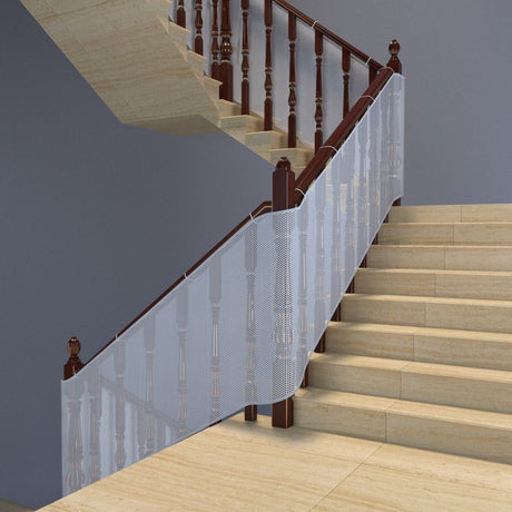 Child Safety Net, Roll Up Stair and Balcony Mesh White