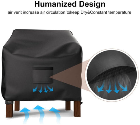 Chair Cover Oxford 210D, Black 96 x 79 x 74cm 2pcs