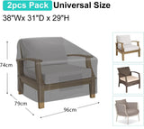 Chair Cover Oxford 210D, Black 96 x 79 x 74cm 2pcs
