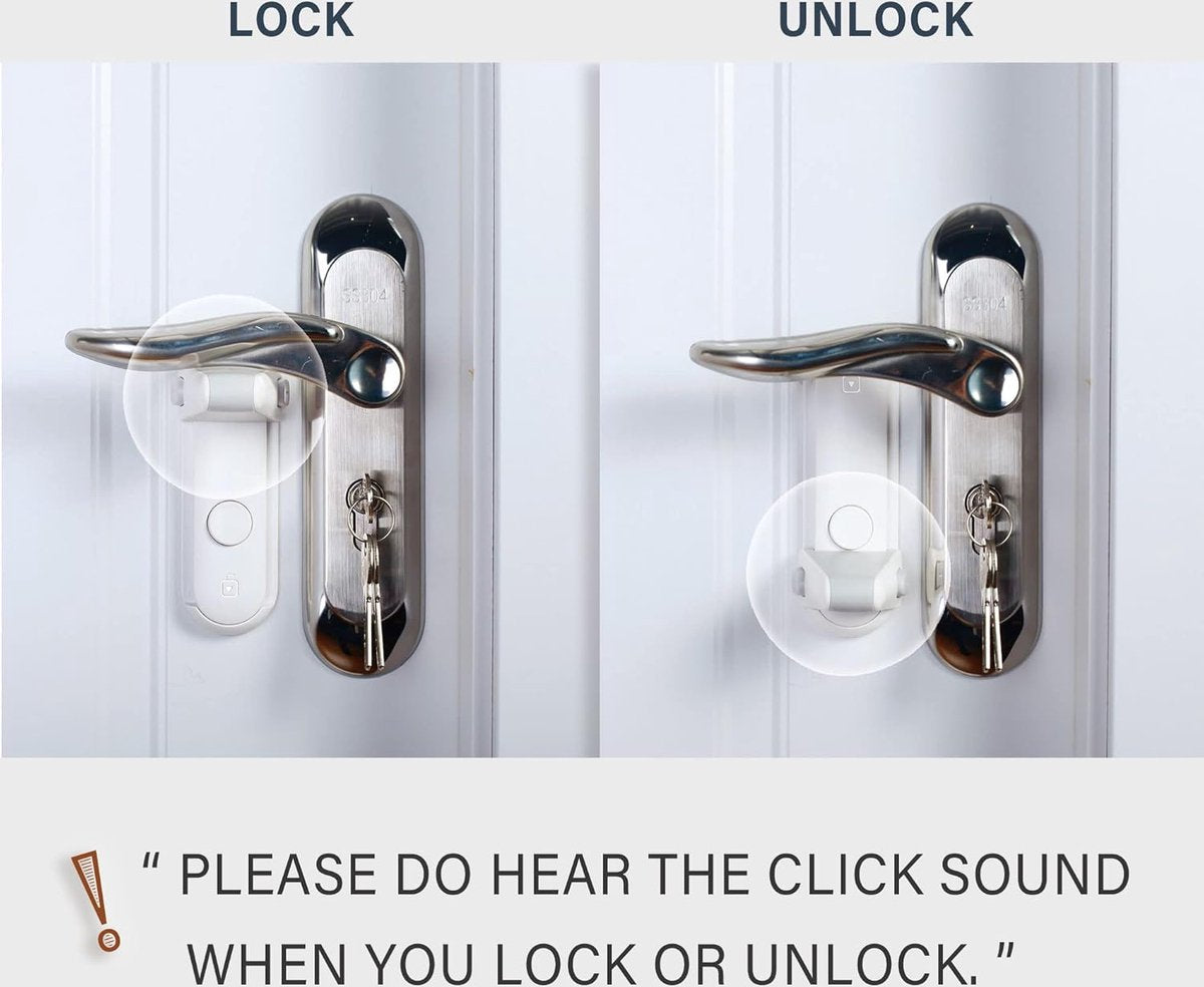 Child safety door handle locks
