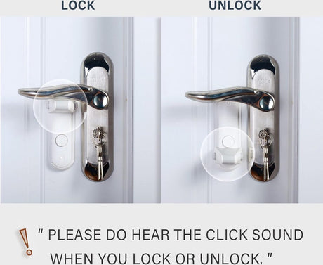 Child safety door handle locks