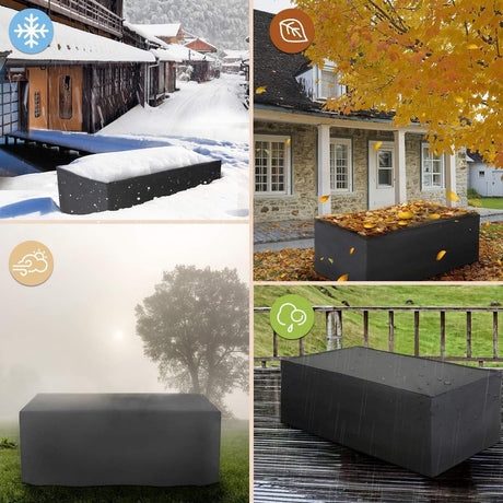 Rectangular Table Cover Oxford 210D Black 240 x 140 x 90cm