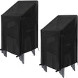 Stackable Chair Cover Oxford 210D, Black 120cm 2pcs