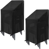 Stackable Chair Cover Oxford 210D, Black 120cm 2pcs