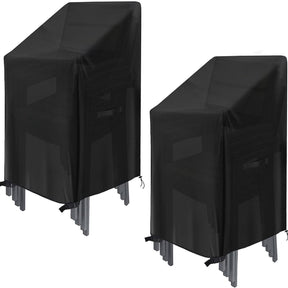 Stackable Chair Cover Oxford 210D, Black 120cm 2pcs
