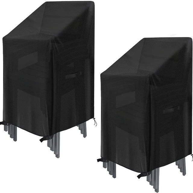 Stackable Chair Cover Oxford 210D, Black 120cm 2pcs