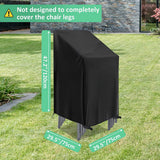 Stackable Chair Cover Oxford 210D, Black 120cm 2pcs